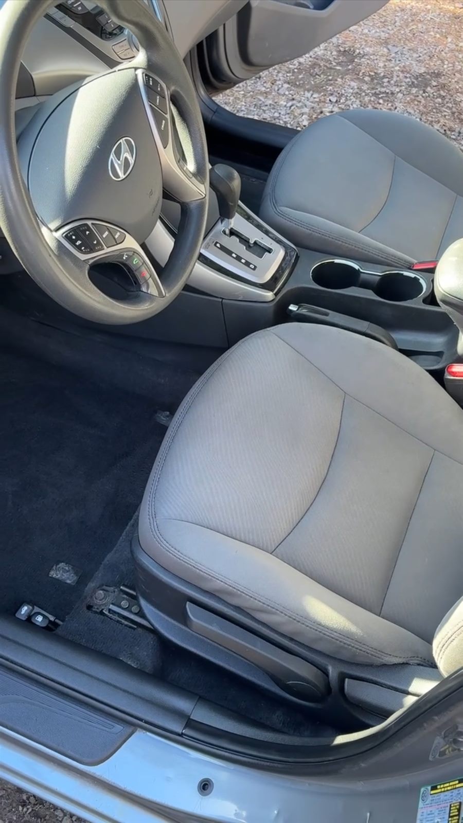 Same car seat and carpet clean after hot water extraction and enzymatic odour treatment